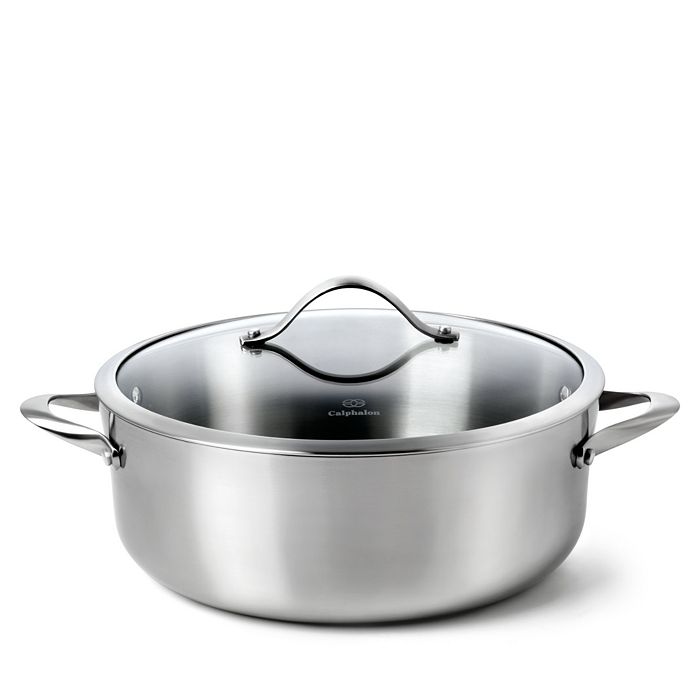 Calphalon CLOSEOUT! Tri-Ply Stainless Steel 5 Qt. Covered Dutch Oven -  Macy's