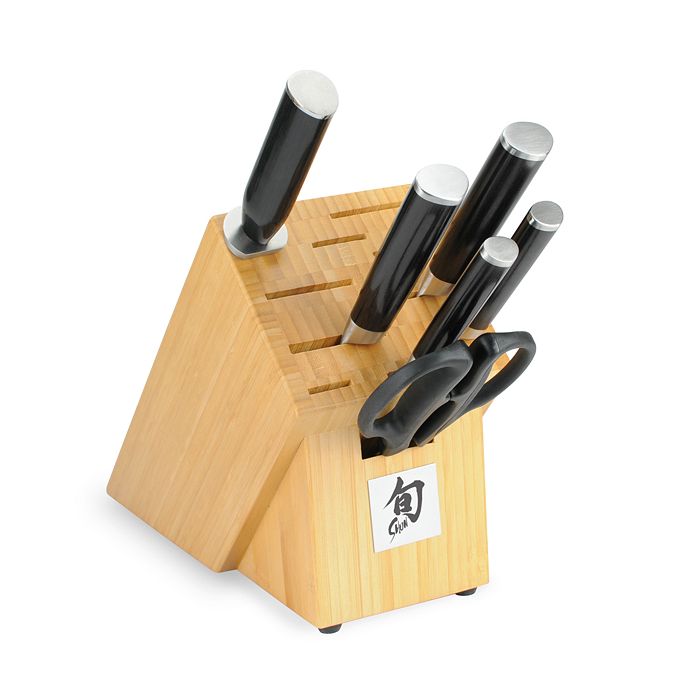 Shun Classic 7-piece Essential Knife Block Set In Steel