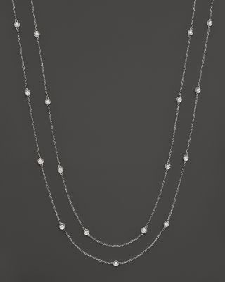 two strand diamond necklace