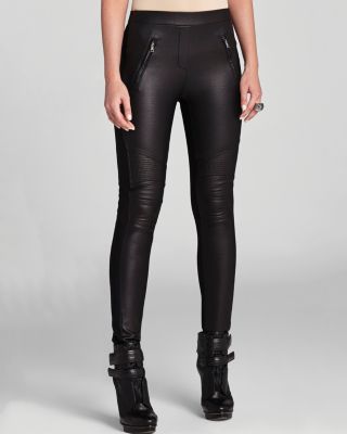 Bcbg faux leather leggings sales