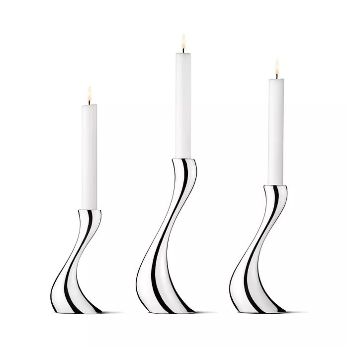 Georg Jensen Cobra Candleholder, Set of 3