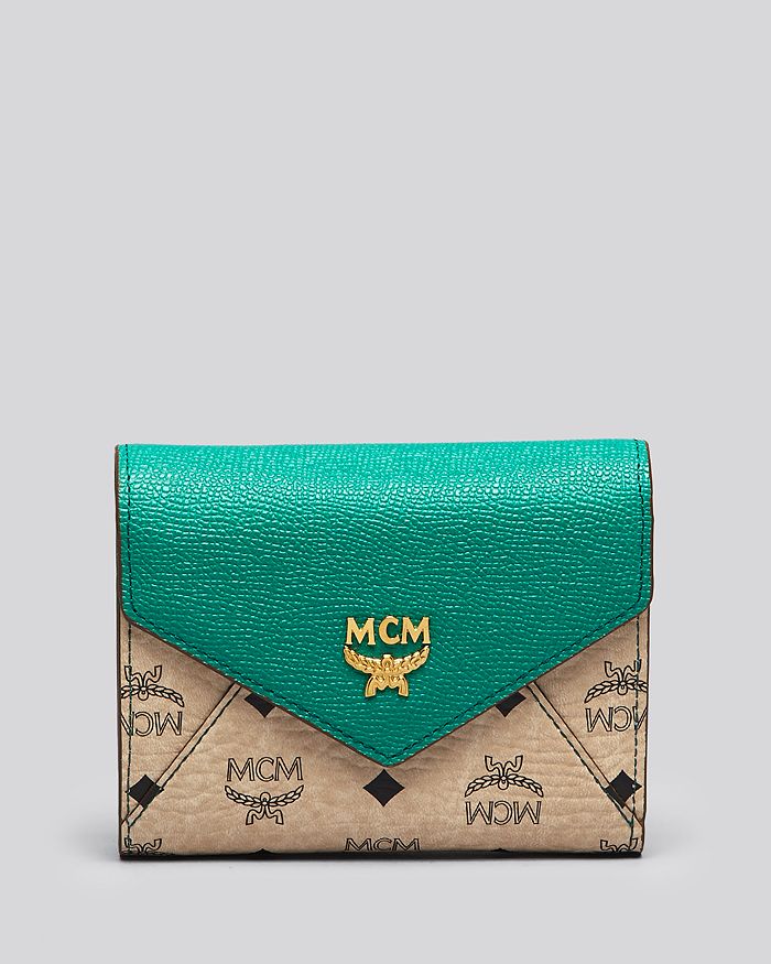 MCM Wallet - Love Letter Visetos Tri Fold Flap