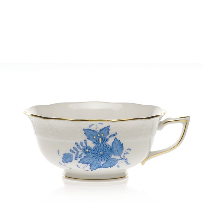 Shop Herend Chinese Bouquet Teacup In Blue