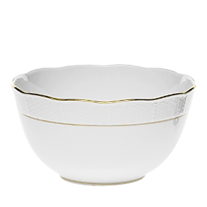 Herend Golden Edge White Round Bowl Herend Golden Edge White Round Bowl