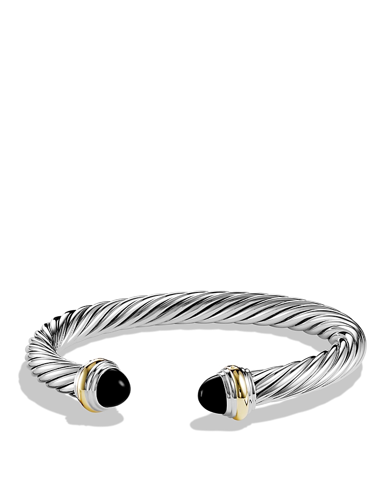 David Yurman Cable Classics Bracelet with Black Onyx and Gold
