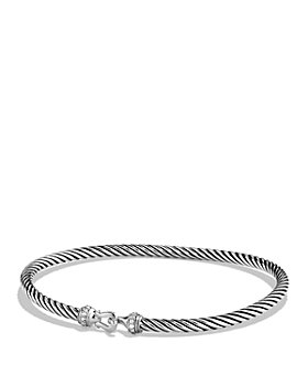 David Yurman - Cable Buckle Bracelet with Diamonds, 3mm