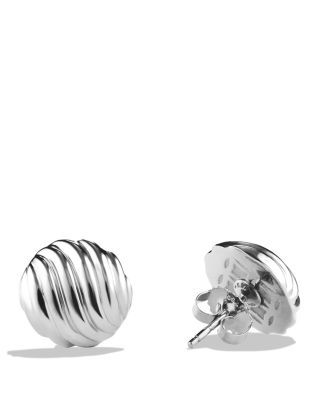 Sculpted Cable Earrings, 14mm