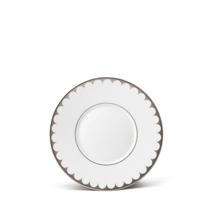 L'objet Aegean Filet Saucer In White/platinum