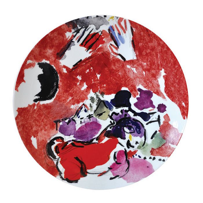 Shop Bernardaud Marc Chagall Coupe Plate, Set Of 6 In Multi
