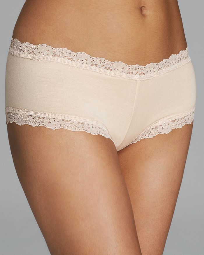 Shop Hanky Panky Cotton With A Conscience Boyshort In Chai