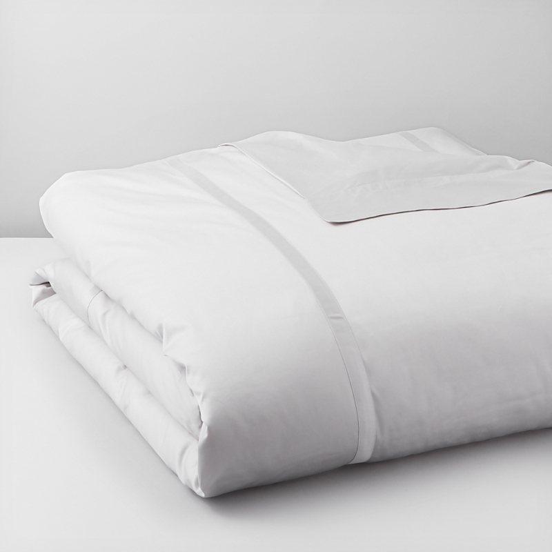 Matouk Nocturne 600 Thread Count Duvet Cover In Silver