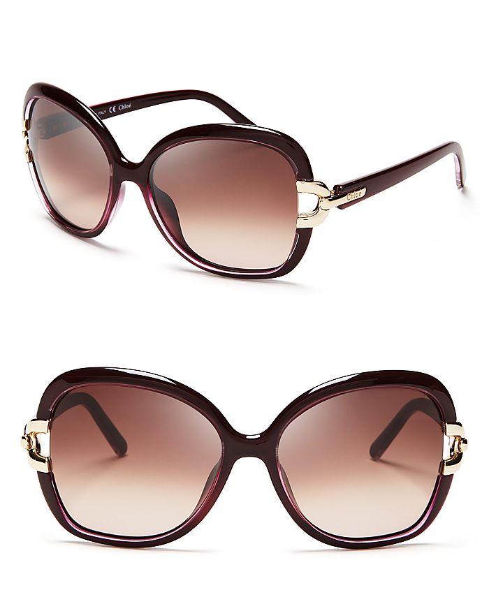 Chloé - Women's Brunelle Square Oversized Sunglasses