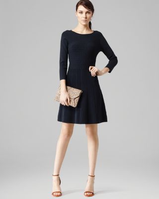 REISS Dress - Knit Fit And Flare | Bloomingdale's