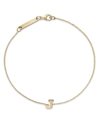 Zoe Chicco 14K Yellow Gold Initial Bracelet