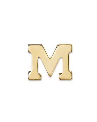 Zoe Chicco 14K Yellow Gold Single Initial Stud Earring
