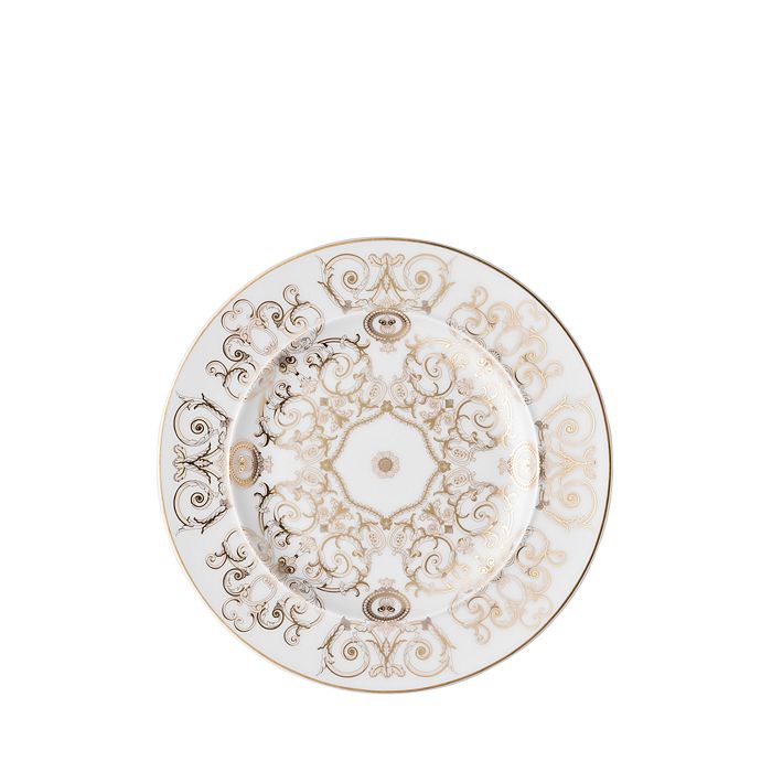 Shop Versace Rosenthal Meets  Medusa Gala Bread & Butter Plate In White/gold
