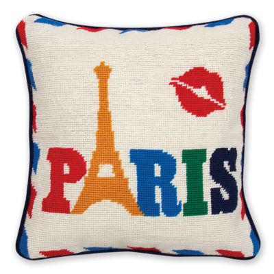 Jonathan Adler - Jonathan Adler Jet Set Paris Pillow, 12" x 12"