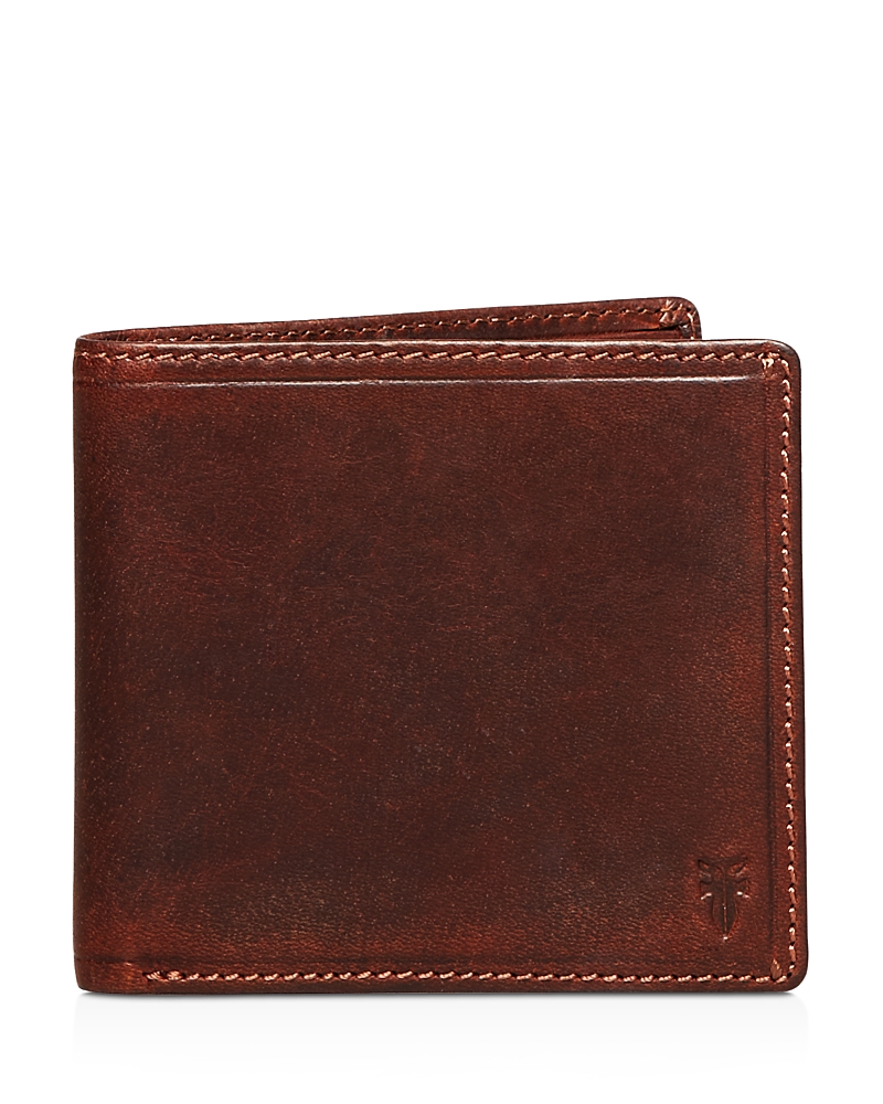Frye Logan Leather Bi-fold Wallet In Dark Brown