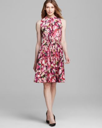 kate spade new york Rose Print Tie Back Dress | Bloomingdale's
