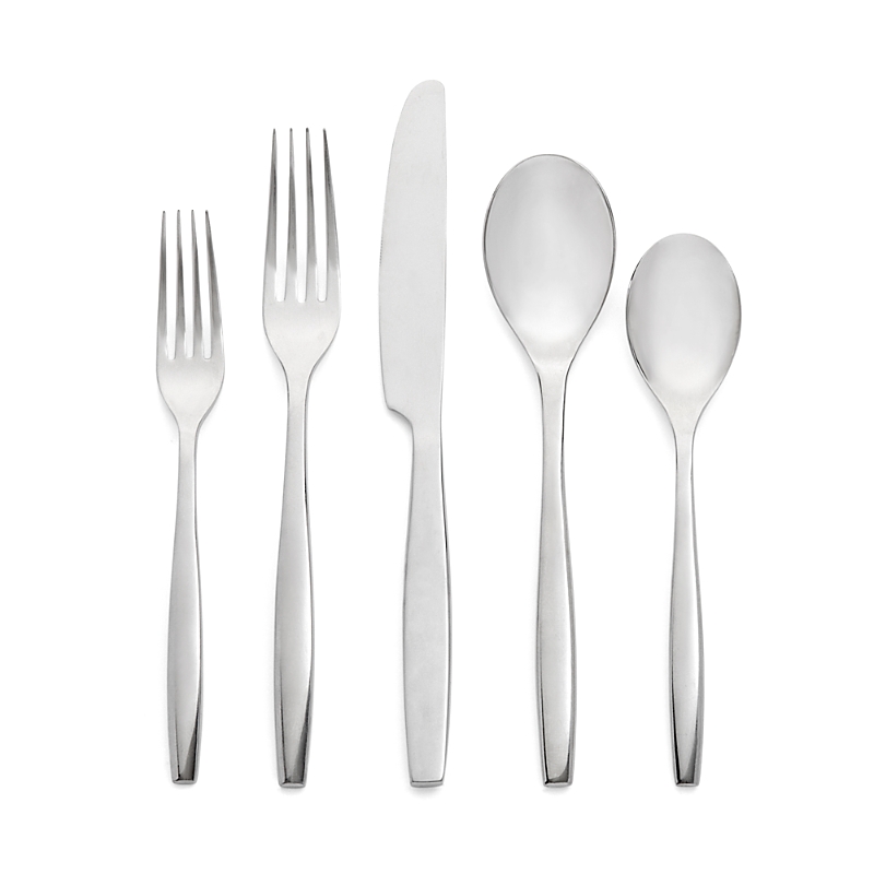 Nambe Aidan Flatware 5 Piece Place Setting In Silver