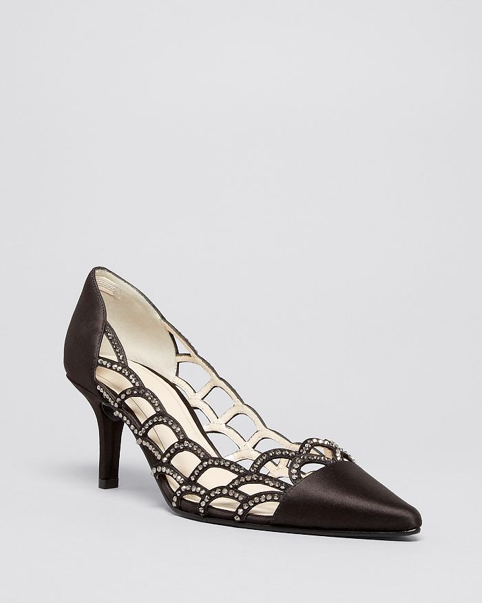 Caparros Pointed Toe Evening Pumps Noreen Kitten Heel