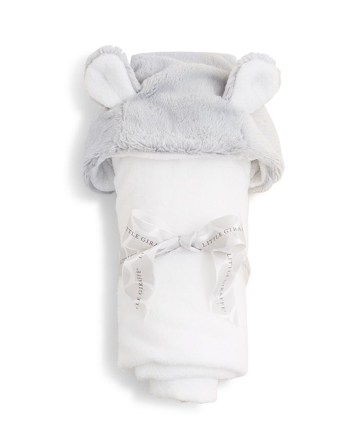 Little Giraffe Kids' Unisex Luxe Hooded Towel - Baby In Gray