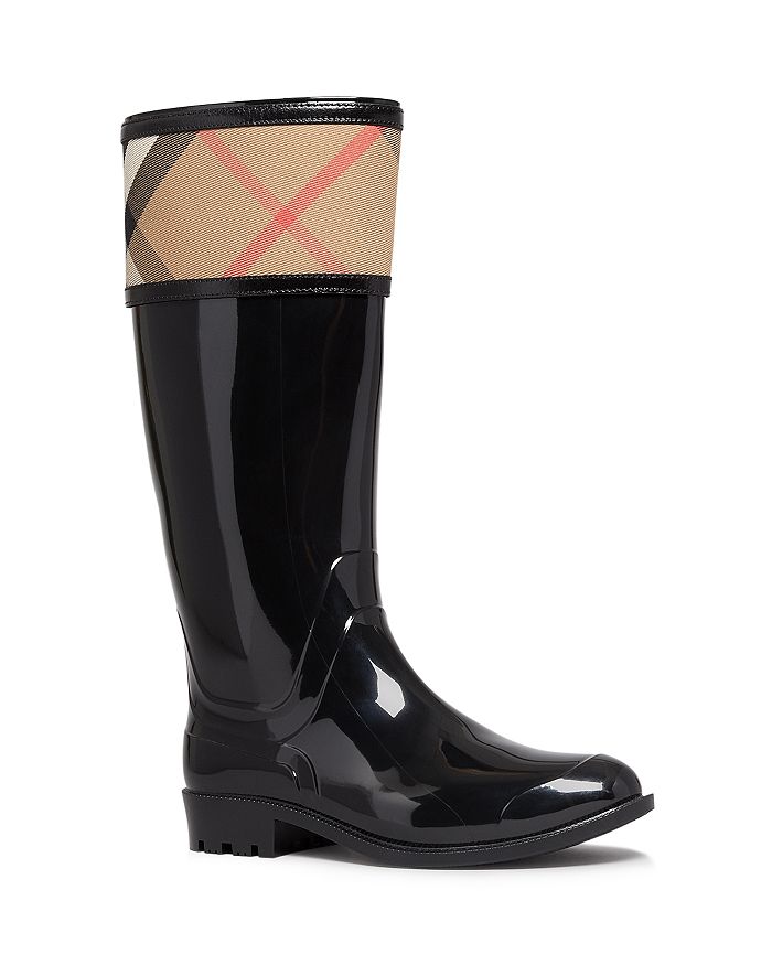 Crosshill Housecheck Rain Boots: Burberry Rain Boots