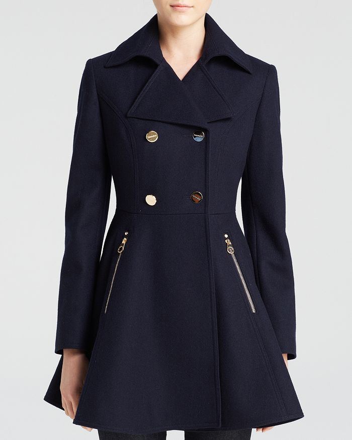 Laundry by Shelli Segal Skirted Wool Coat Bloomingdale's