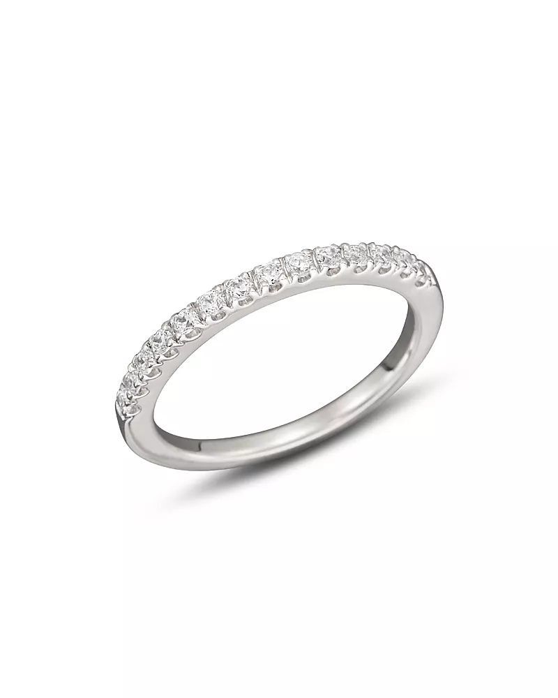 Diamond Band Ring in 14K White Gold, .50 tcw