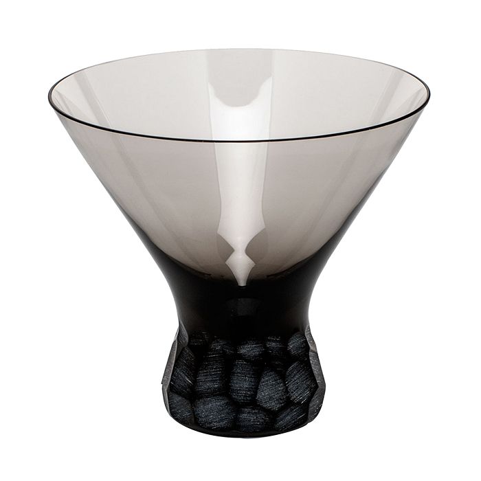 Moser Pebbles Stemless Martini Glass In Smoke