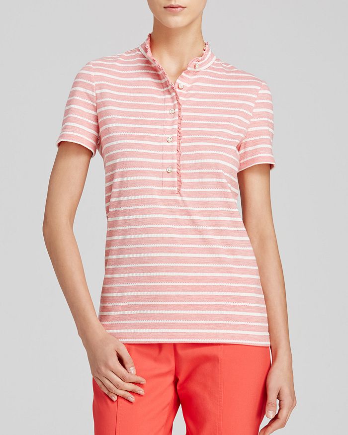 Tory burch lidia ruffle on sale polo