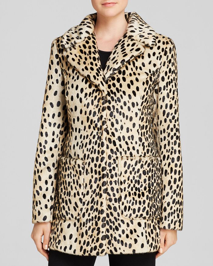 GUESS Jacket - Faux Fur Leopard Bloomingdale's