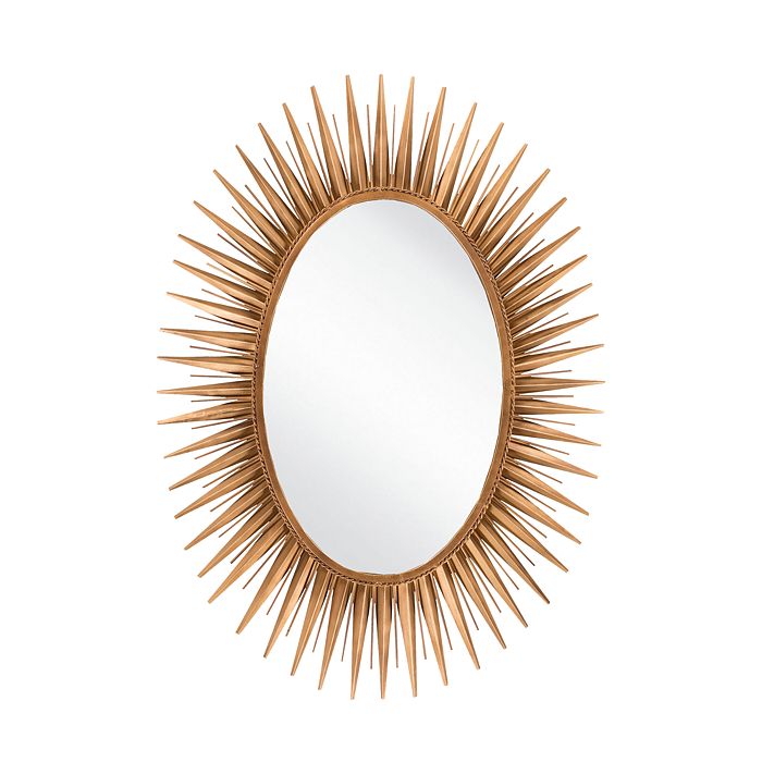 Surya Starburst Mirror In Antiqued Goldtone