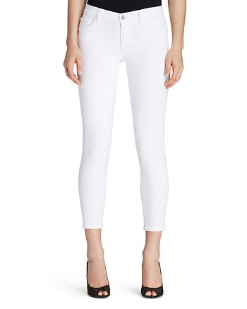 J Brand - 835 Mid-Rise Cropped Skinny Jeans in Blanc