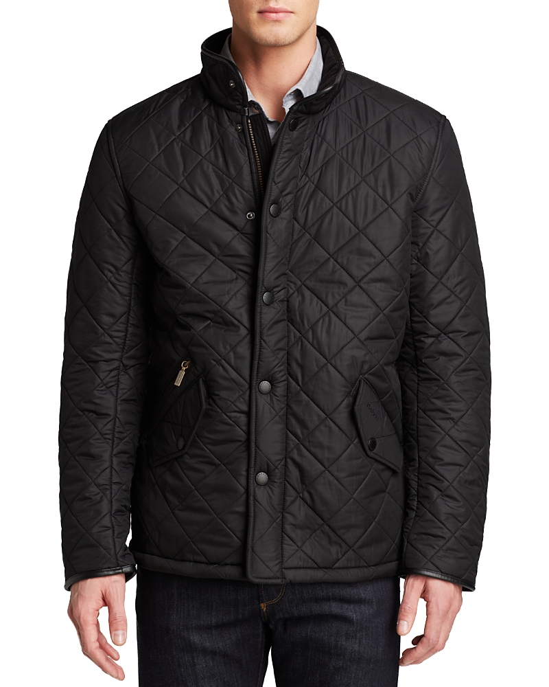 Barbour Powell Polarquilt Jacket In Black