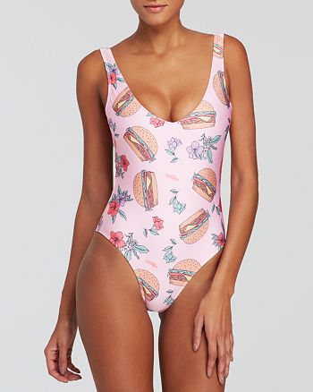 Wildfox Hamburgers 80 S One Piece Swimsuit Bloomingdale S