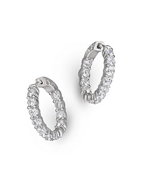 Bloomingdale's - Diamond Inside Out Hoop Earrings in 14K White Gold, 3.60 ct. t.w. - 100% Exclusive