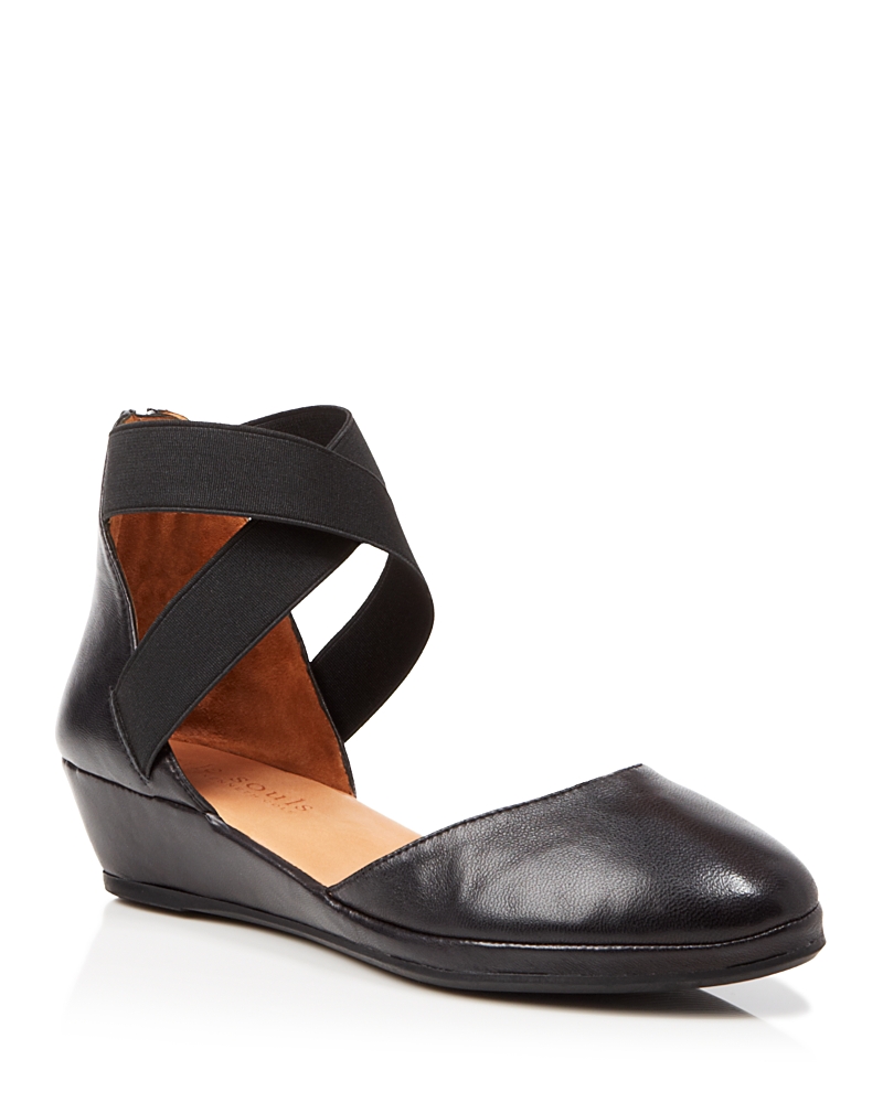 Gentle Souls 'noa' Elastic Strap D'orsay Sandal In Black