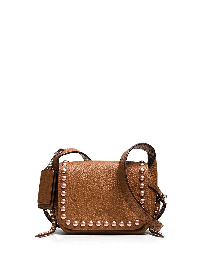 COACH Rivets Dakotah 14 Crossbody in Pebble Leather Bloomingdale's