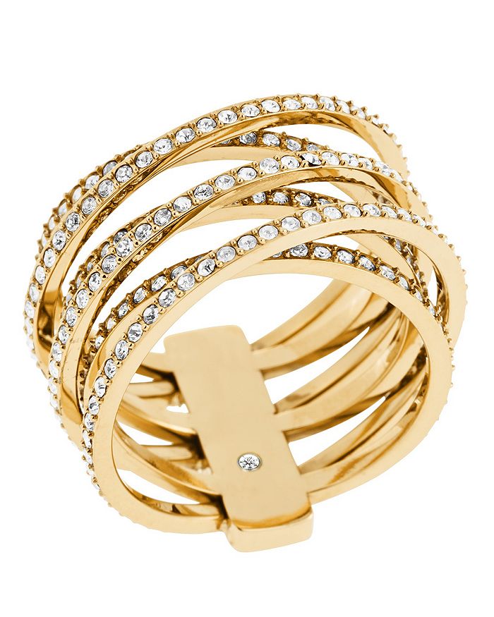 Michael kors pave outlet criss cross ring