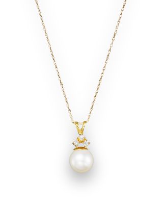 freshwater pearl and diamond necklace