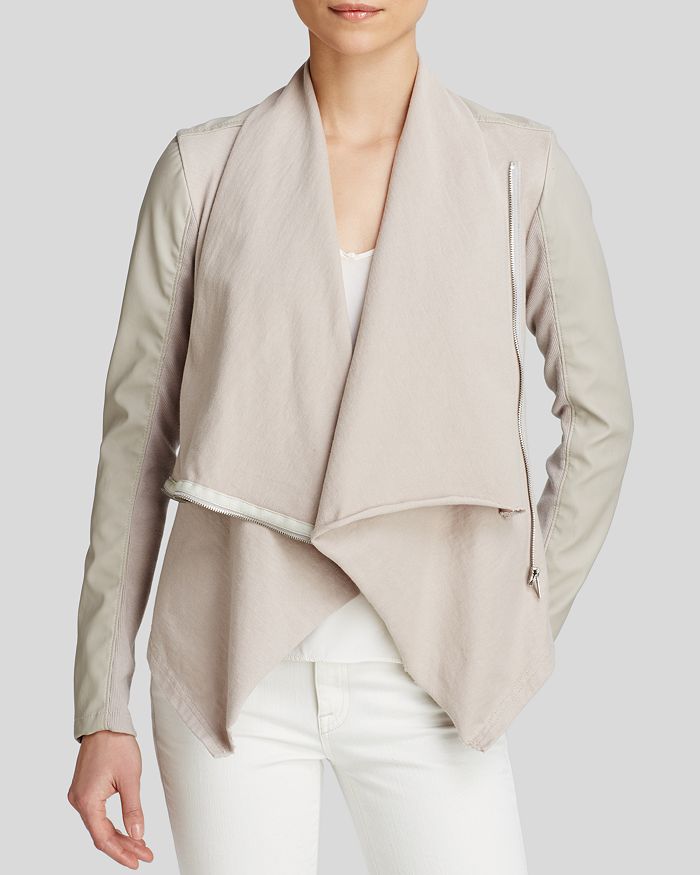 BLANKNYC - Faux Leather Asymmetric Zip Jacket