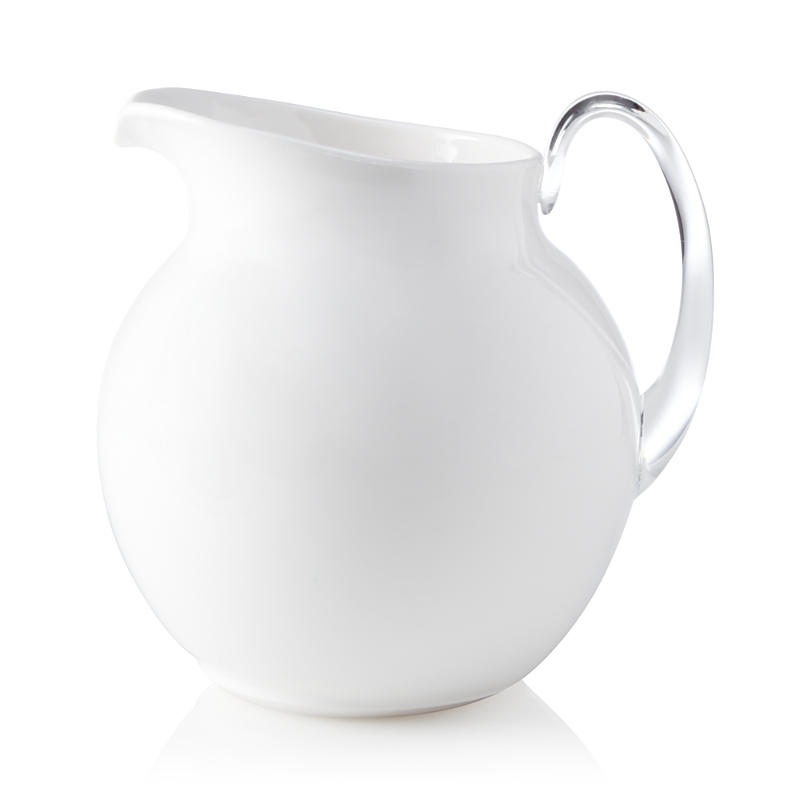 Mario Luca Giusti Acrylic Palla Glazed Pitcher In White