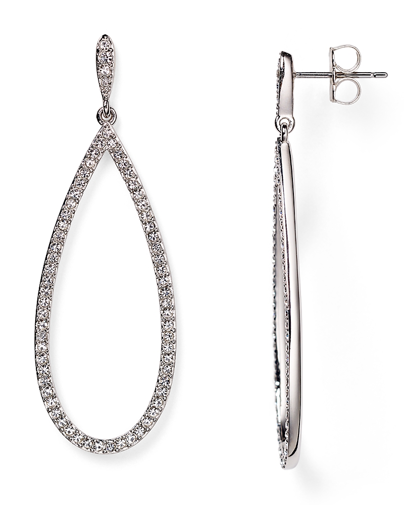 Nadri Pave Drop Earrings In Silver