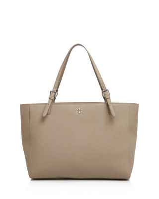 Tory Burch York Buckle Leather Tote in White