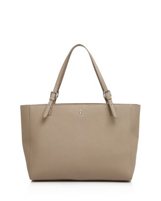 Tory Burch York Buckle Leather Tote in White