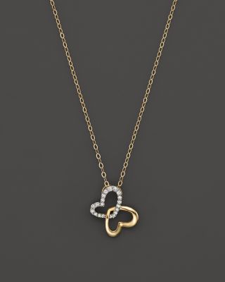 Bloomingdale's Fine Collection - Diamond Butterfly Pendant Necklace in 14K Yellow Gold, 0.08 ct. t.w.&nbsp;- Exclusive