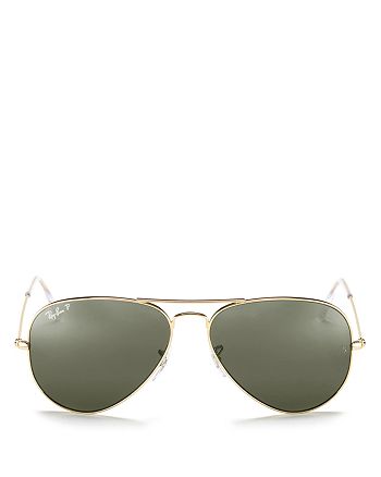 Ray-Ban - Unisex Polarized Classic Aviator Sunglasses, 58mm