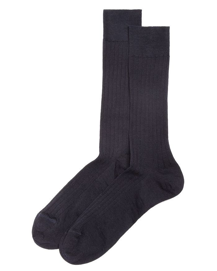 The Men's Store At Bloomingdale's Ribbed Dress Socks - 100% Exclusive In Navy