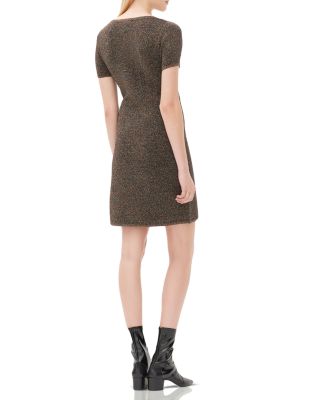 sandro metallic dress Metallic maxi dress black / gray For Women